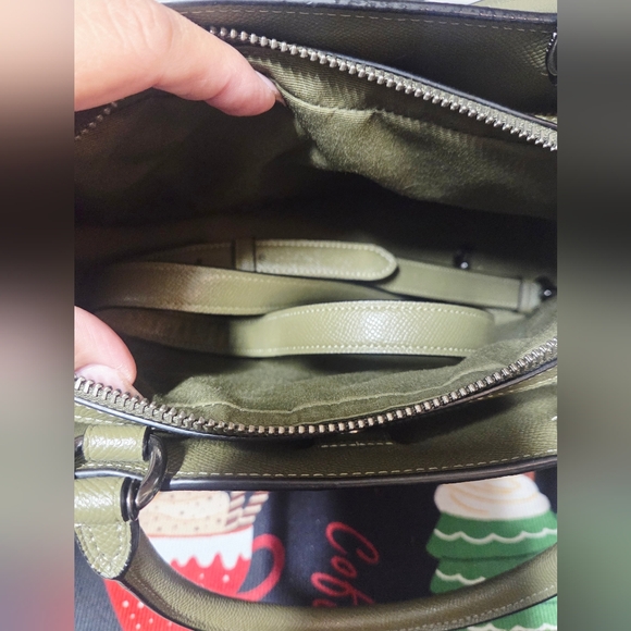 Coach Olive Green Leather Handbag - Picture 4 of 9